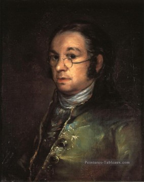 Autoportrait avec des lunettes Francisco de Goya Peinture à l'huile